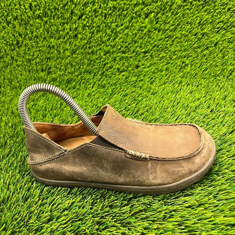 OluKai‎ Moloa Kids Boys Size 3Y Brown Casual Classic Slip On Shoes Loafers